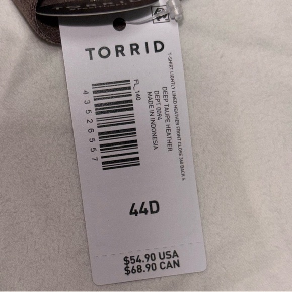 Torrid Perfect T-Shirt Front-Close Bra 44D - Picture 8 of 8
